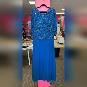 oleg cassini Navy blue Elegant Mother Of Bride Dress Size 14